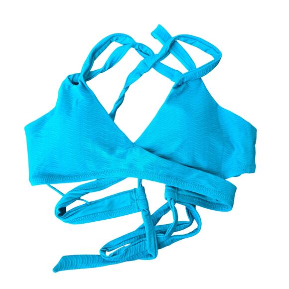 Becca Vibes Kailani Textured Wrap Bra Size M NWT - Picture 1 of 8